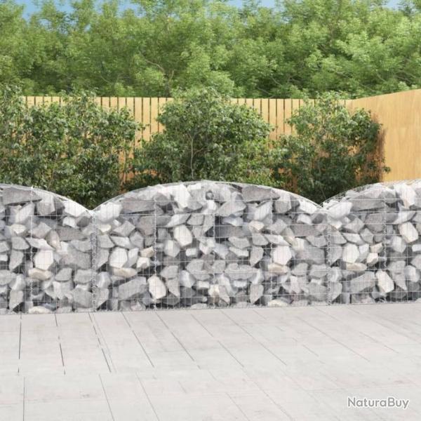 Panier de gabions arqu 200x50x80/100 cm Fer galvanis