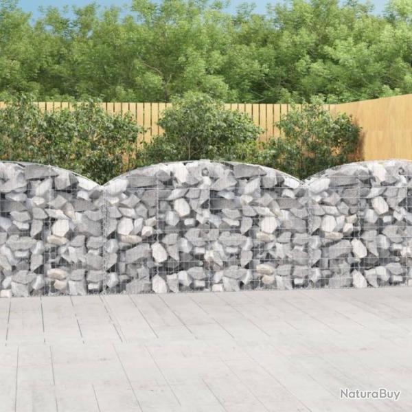 Panier de gabions arqu 200x50x100/120 cm Fer galvanis