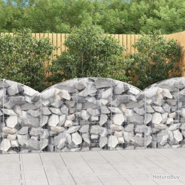 Panier de gabions arqu 150x30x80/100 cm Fer galvanis