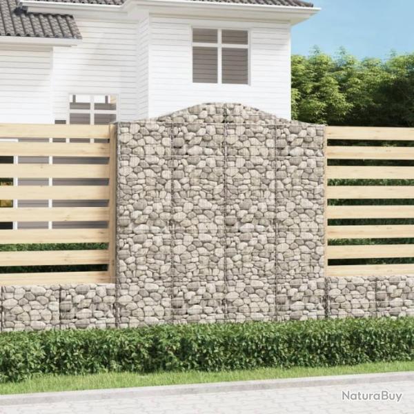 Panier de gabions arqu 200x50x220/240 cm Fer galvanis