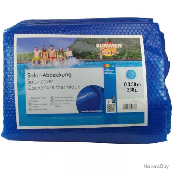 Couverture solaire de piscine d't Rond 350 cm PE Bleu