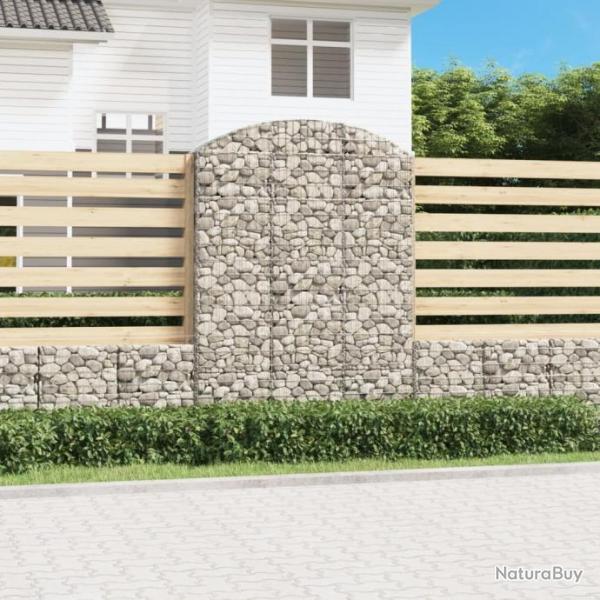 Panier de gabions arqu 150x30x200/220 cm Fer galvanis