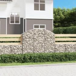 Panier de gabions arqué 150x30x120/140 cm Fer galvanisé