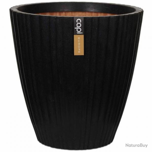 Capi Pot  fleurs Urban Tube Conique 40 x 40 cm Noir KBLT801