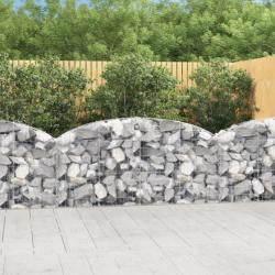 Panier de gabions arqué 200x30x80/100 cm Fer galvanisé