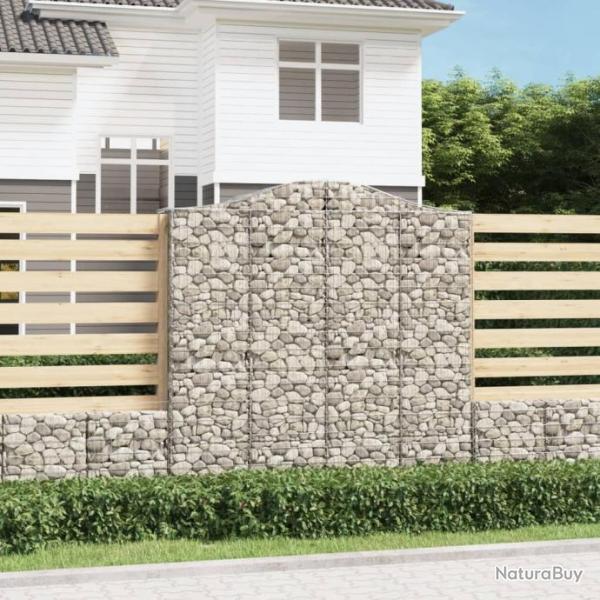 Panier de gabions arqu 200x50x200/220 cm Fer galvanis