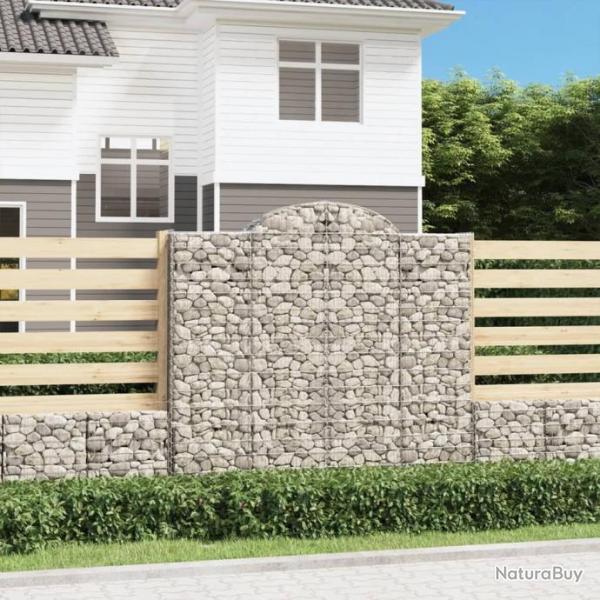 Paniers  gabions arqus 4 pcs 200x30x180/200 cm Fer galvanis