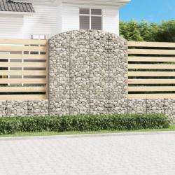 Panier de gabions arqué 200x30x220/240 cm Fer galvanisé