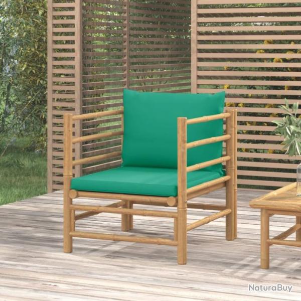 Canap de jardin avec coussins vert bambou