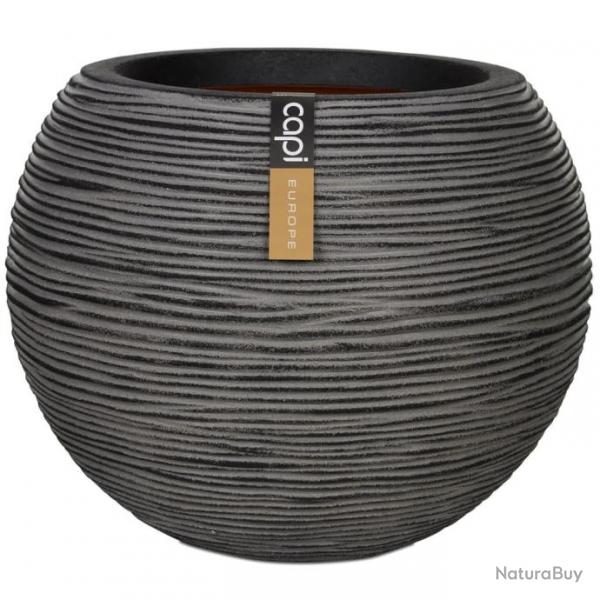 Pot  fleurs Rib Rond 62 x 48 cm Anthracite KOFZ271