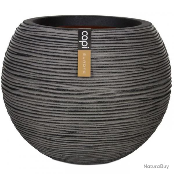 Capi Pot  fleurs Nature Rib Rond 40 x 32 cm Anthracite KOFZ270