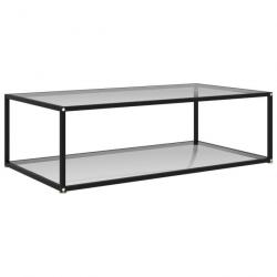 322902Coffee Table Transparent 120x60x35 cm Tempered Glass