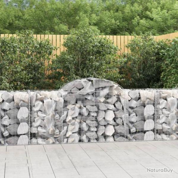 Panier de gabions arqu 200x50x80/100 cm Fer galvanis