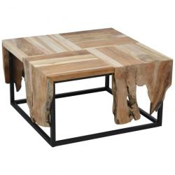 Table d'appoint Teck 65x65x35 cm