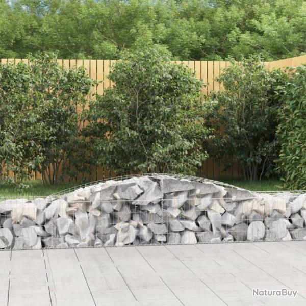 Paniers  gabions arqus 2 pcs 400x50x40/60 cm Fer galvanis