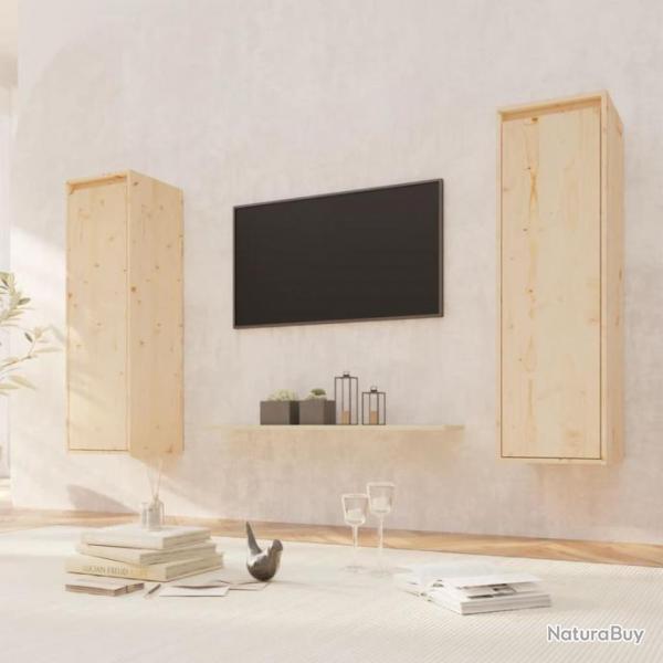 Armoires murales 2 pcs 30x30x100 cm Bois de pin massif