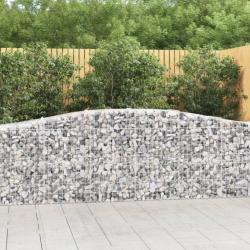 Paniers à gabions arqués 2 pcs 400x50x80/100 cm Fer galvanisé