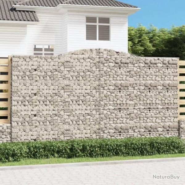 Paniers  gabions arqus 2 pcs 400x50x220/240 cm Fer galvanis