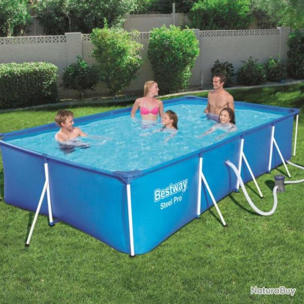 Jeu de piscine rectangulaire Steel Pro 400x211x81 cm 56424