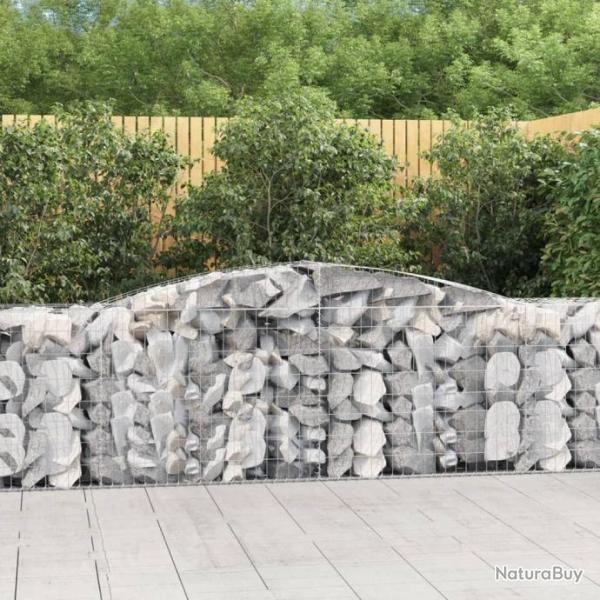 Paniers  gabions arqus 2 pcs 400x50x80/100 cm Fer galvanis