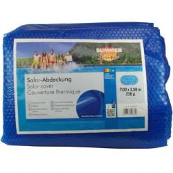 Couverture solaire de piscine d'été Ovale 700x350cm PE Bleu