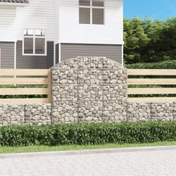 Panier de gabions arqué 150x30x140/160 cm Fer galvanisé