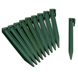 Chevilles d'ancrage de jardin 10 pcs Vert