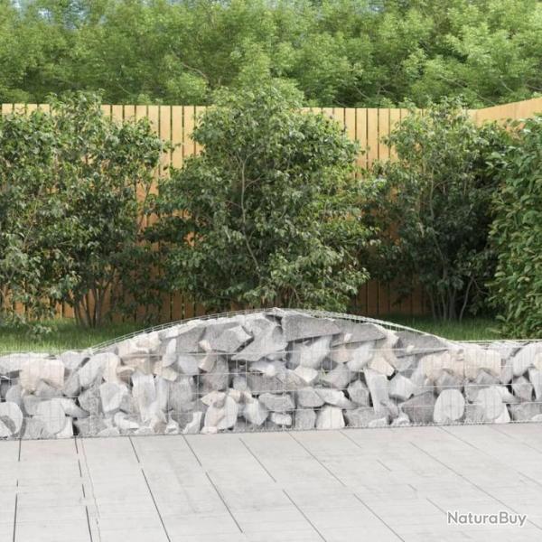 Paniers  gabions arqus 6 pcs 400x30x40/60 cm Fer galvanis