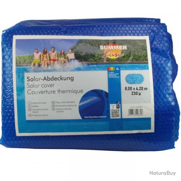 Couverture solaire de piscine d't Ovale 800x420cm PE Bleu