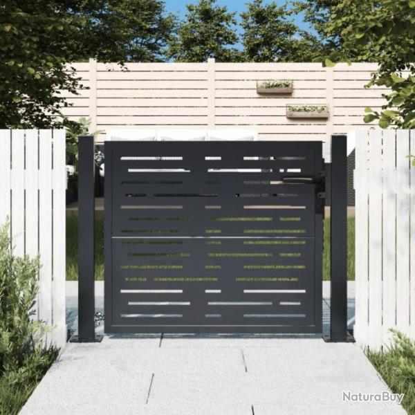 Portail de jardin anthracite 105x105 cm conception de carr