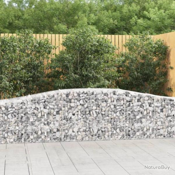 Paniers  gabions arqus 2 pcs 400x50x60/80 cm Fer galvanis