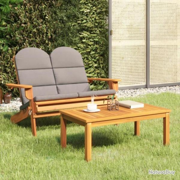 salon de jardin Adirondack 2 pcs bois acacia solide