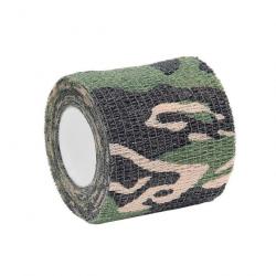 Bande de camouflage 450 x 5 cm woodland | Fosco (469351 | 8719298110385)