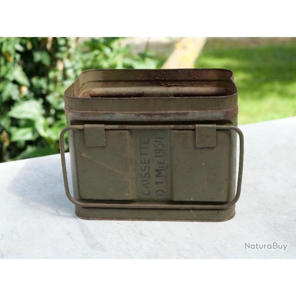 rare caissette consommable arme franaise D1 mle 1951 Indo Algrie en trs bon tat Peinture OD