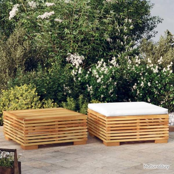 Salon de jardin 2 pcs Bois de teck massif