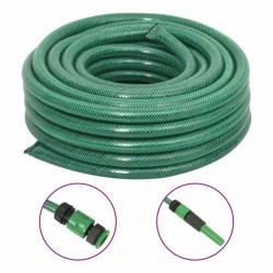 Tuyau d'arrosage avec jeu de raccords vert 30 m PVC