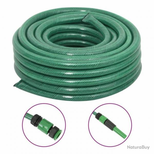 Tuyau d'arrosage avec jeu de raccords vert 30 m PVC