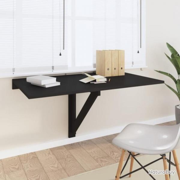 Table murale pliable Noir 100x60x56 cm Bois d'ingnierie