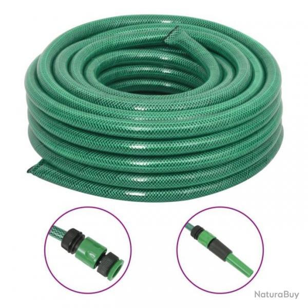 Tuyau d'arrosage avec jeu de raccords vert 10 m PVC