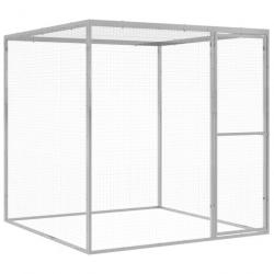 Cage pour chat 1,5x1,5x1,5 m Acier galvanisé