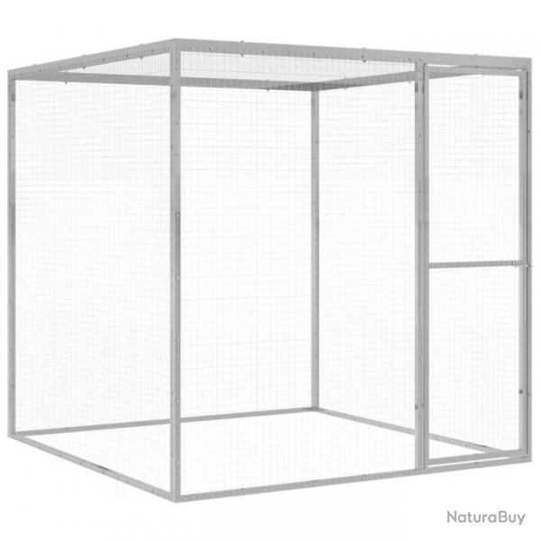 Cage pour chat 1,5x1,5x1,5 m Acier galvanis