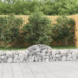 Paniers à gabions arqués 10 pcs 200x30x40/60 cm Fer galvanisé