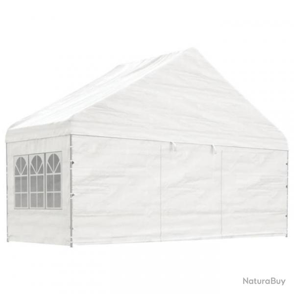 Belvdre avec toit blanc 5,88x2,23x3,75 m polythylne