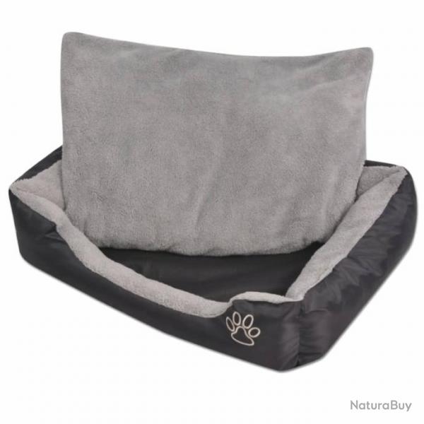 Lit pour chiens avec coussin rembourr Taille S Noir