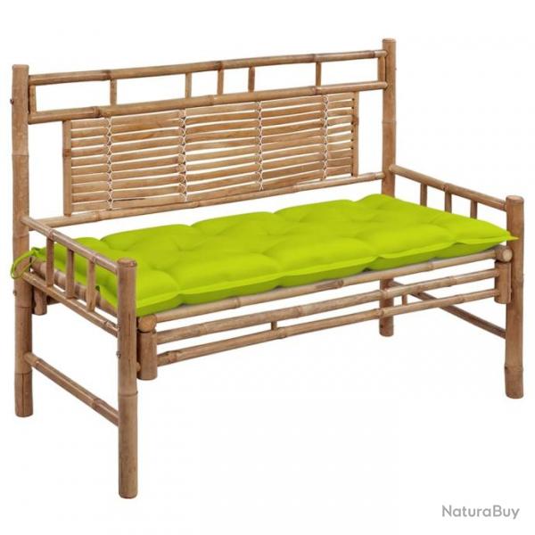 Banc de jardin avec coussin 120 cm Bambou