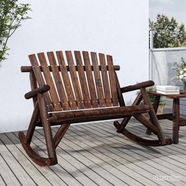 Banc  bascule jardin 2 places 123x96x102 cm bois massif pica