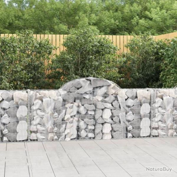 Paniers  gabions arqus 9 pcs 200x30x80/100 cm Fer galvanis