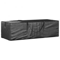 Sac de rangement pour coussins de jardin noir 135x40x55 cm PE