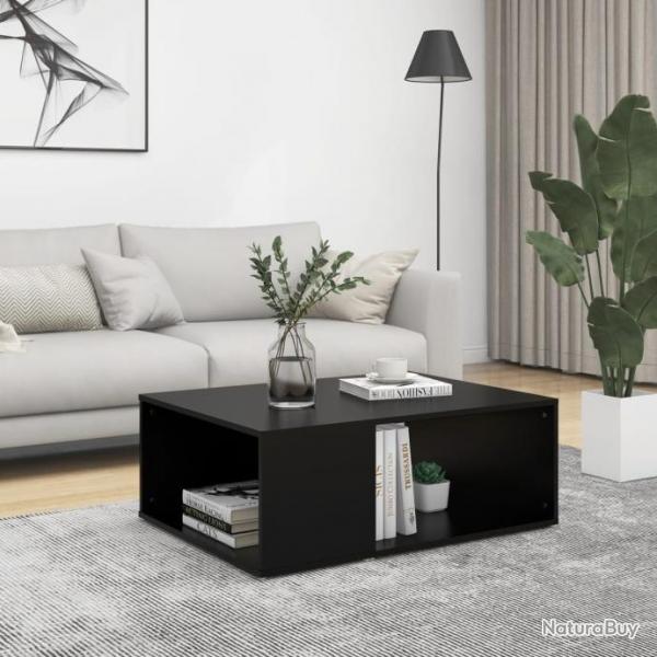 Table basse Noir 90x67x33 cm Agglomr