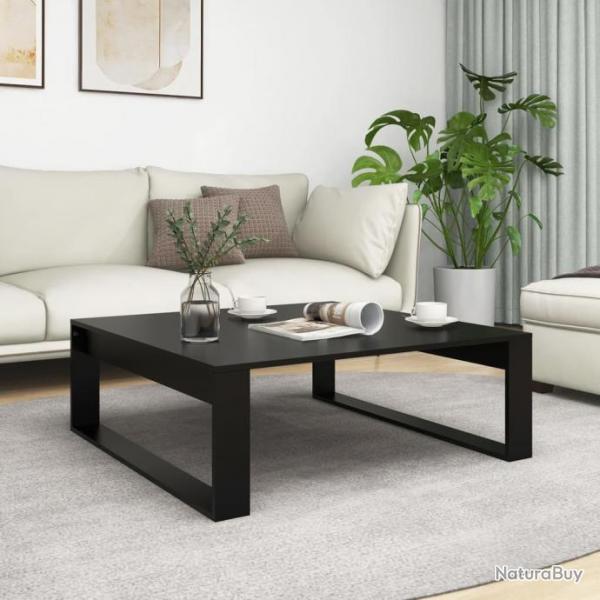 Table basse Noir 100x100x35 cm Agglomr